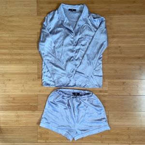 Missguided Satin Button Down Pajama Set